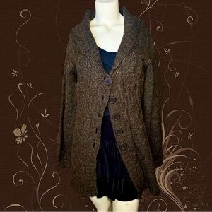 It's Our Time Dark Brown Knit Cardigan